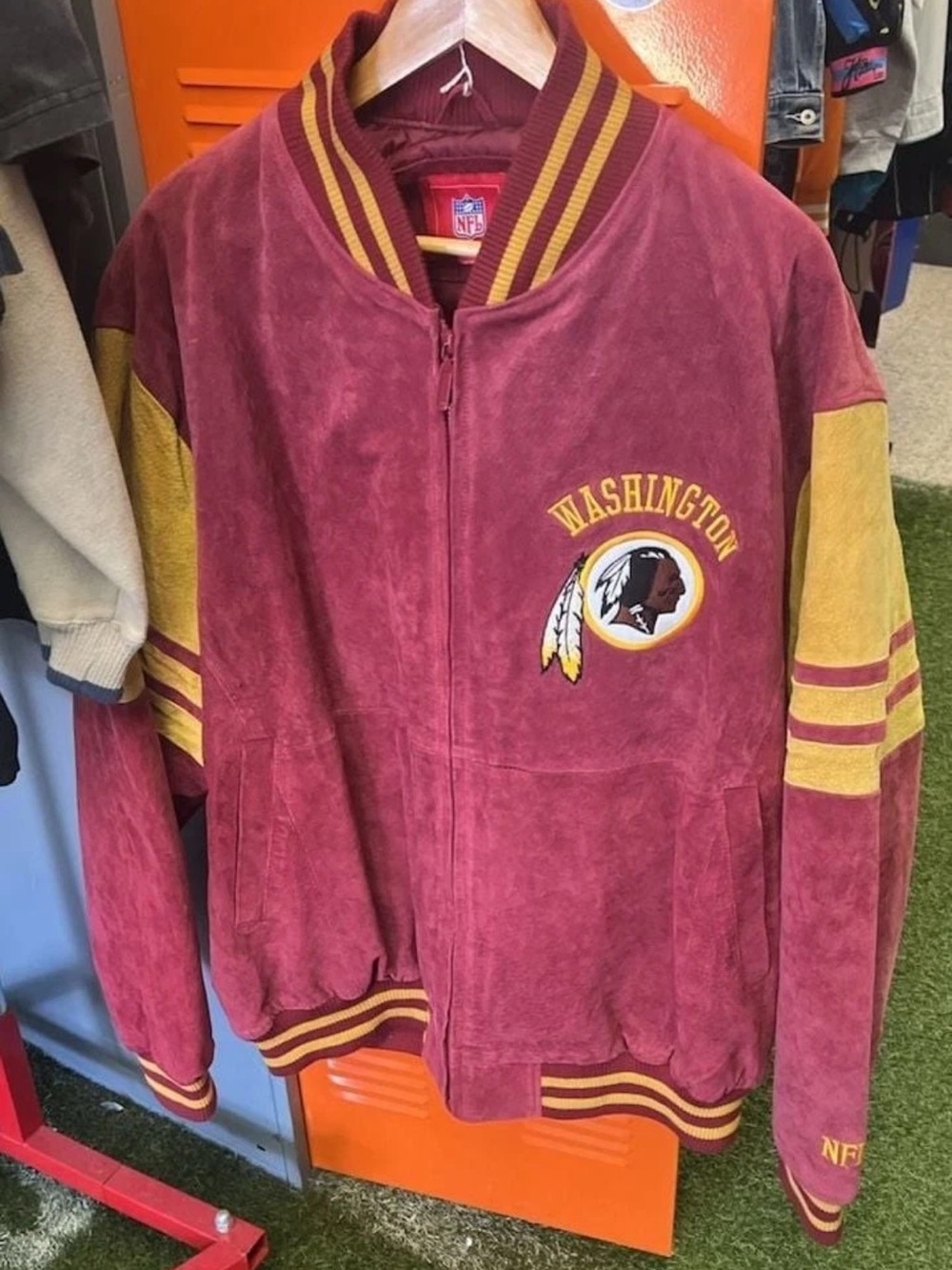Vintage Washington Redskins NFL Suede Jacket - XL